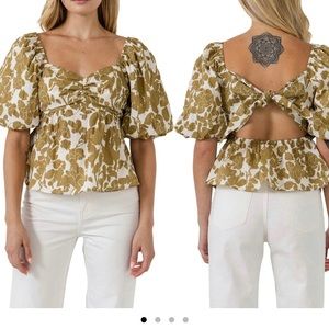 Floral Peplum Top